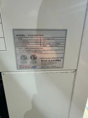 NEW Turbo Air TCGB-36UF-W-N