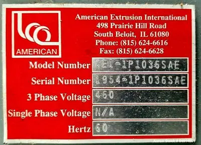 Used American Extrusion International One-Pass Oven Dryer, Model 1P1036SAE – Continuous Stainless Steel Dryer Rated Up to 1,000 Lbs/Hour