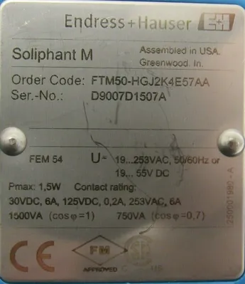 NEW ENDRESS HAUSER FTM50-HGJ2K4E57AA LEVEL SWITCH FTM50HGJ2K4E57AA