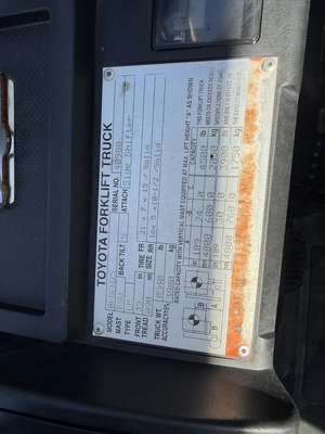 Used TOYOTA 8FGCU25 Misc Forklifts West Virginia US | Miedema Asset Management Group #1421881
