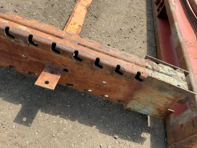 Two Sided Cantilever Rack, includes two 14’ tall uprights spaces approx. 6’ on center apart, (2) 92”...