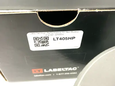 USED LABELTAC PRO MODEL HIGH PERFORMANCE 10 YEAR VINYL LABEL, GREEN, 4"