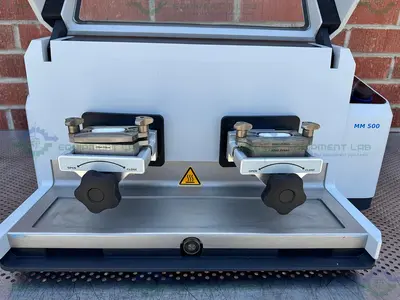 Used RETSCH MM 500 BENCH TOP MILL MIXER W/ 2- 50ML AND 2 - 125 ML MIXER BUCKETS Mills / Grinders California US | Equipment Lab #1302457