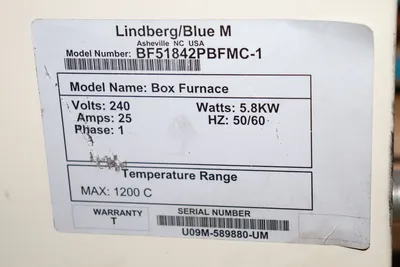 USED LINDBERG/BLUE BF51842PBFMC-1
