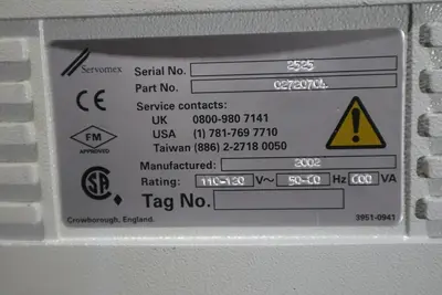 SERVOMEX XENDOS 2700/ 02720704 COMBUSTION GAS ANALYSER - STOCK GF285
