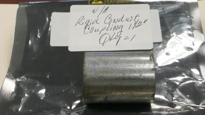 Used 1 1/2" Rigid Conduit Aluminum Coupling (minor scratches)