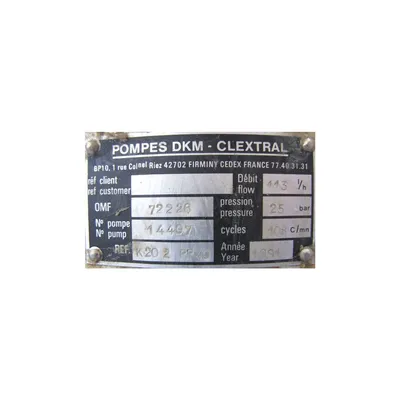 Used POMPES DKM PUMP