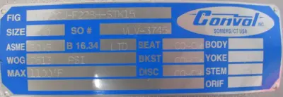 NEW CONVAL 13G2CJ-F228H-STK15 GLOBE VALVE SIZE 2 13G2CJF228HSTK15