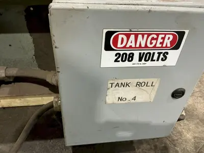 20,000 LB (10 TON) ARONSON MODEL #WRD10 POWERED TANK TURNING ROLLS, DRIVE & IDLER: YOBRO #25145