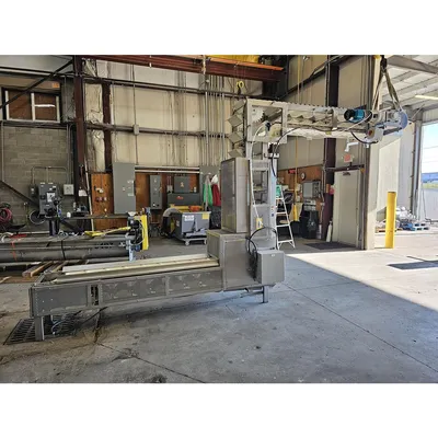 Used 12" wide Stainless Steel Bucket-Lift Elevator "Z" Conveyor 112" Disch. Ht.
