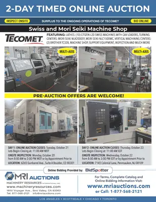 SURPLUS TO THE ONGOING OPERATION OF TECOMET MEDICAL - BOULDER CO.