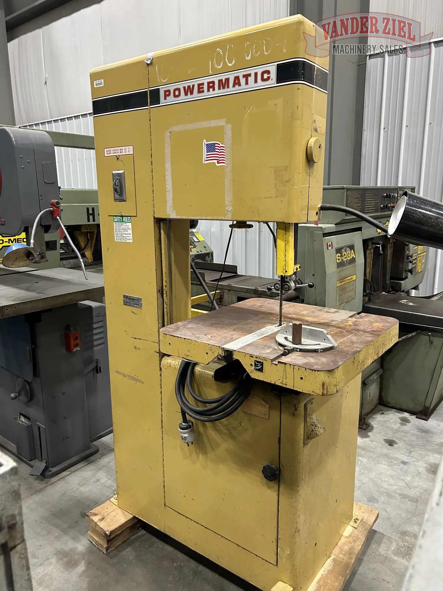 Used POWERMATIC 81 Vertical Band Saws Michigan US | Vander Ziel Machinery Sales #480517