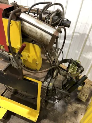 10" x .080" COIL JOINING TECH SHEAR BUTT END WELDER WITH MILLER ECONO TWIN HF WELDER: STOCK #19064