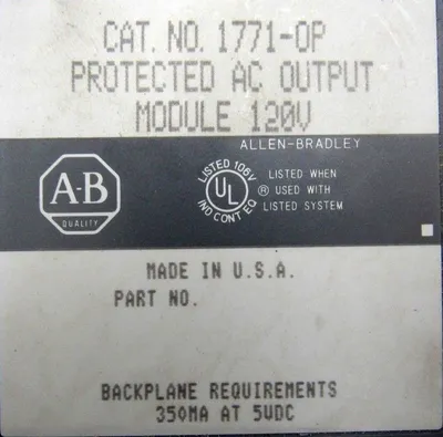 USED ALLEN BRADLEY 1771-0P OUTPUT MODULE 17710P