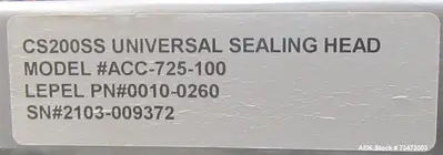 Used LEPEL CS 200SS Cappers Tamper Evident - Induction Sealers Illinois US | Aaron Equipment #1130449