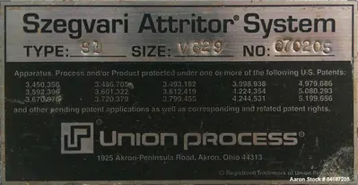 Used UNION PROCESS 1SD Attrition and Refining Mills Illinois US | Aaron Equipment #1515479