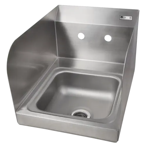 John Boos PBHS-W-0909-SSLR Splash Mount Hand Sink w/ 2 Side Splash, 4" On-Center, 9 x 9 x 5" Bowl