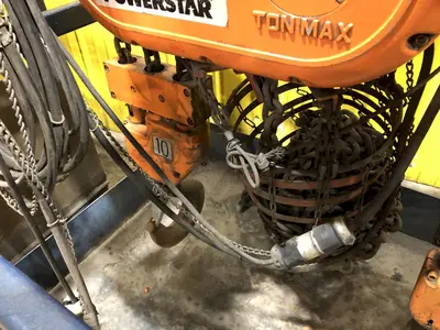 10 TON CM MODEL #POWERSTAR-7201 ELECTRIC CHAIN HOIST WITH POWER TROLLEY: STOCK #18368