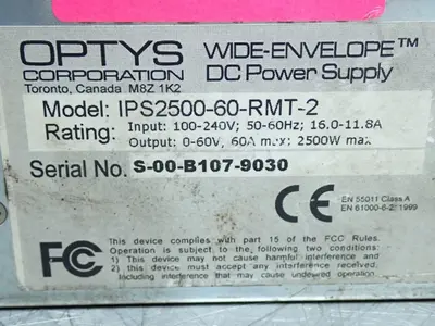 USED OPTYS CORPORATION IPS250060RMT2