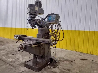 2 HP DOALL MODEL @PM-200V RAM TYPE VERTICAL MILL WITH POWER FEED & DRO: STOCK #22880