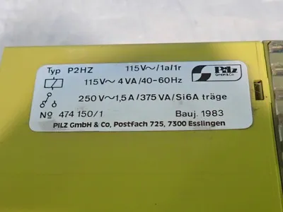 NEW 1983 PILZ P2HZ