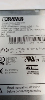 Used Phoenix Contact PS/3AC/48DC/20 Power Supplies Arizona US | ASSET CONVERSION SPECIALISTS, INC. #1421839