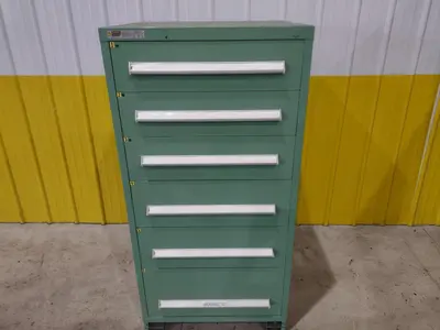6 DRAWER VIDMAR INDUSTRIAL STORAGE CABINET 30" X 27.5" X 59": STOCK #21443