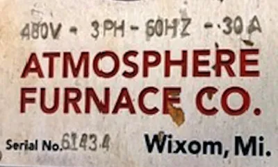 ATMOSPHERE FURNACE COMPANY Temper Furnace Batch Temper, Gas-Fired | Heat Treat Equipment Co. (10)