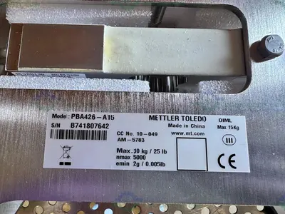 New | in-Stock METTLER TOLEDO PBA426-A15 STAINLESS STEEL SCALE 25LBS CAPACITY 12" X 9" Scales California US | Equipment Lab #1394838