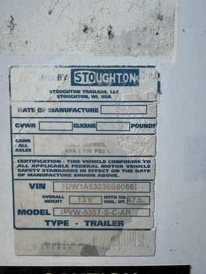 Used 2006 STOUGHTON _UNKNOWN_ Box Trailers Ohio US | Miedema Asset Management Group #1693575
