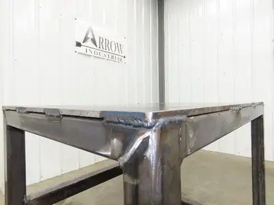 3/8" Steel Top Machine Base Welding Table Work Bench 36x24" Top 33" H