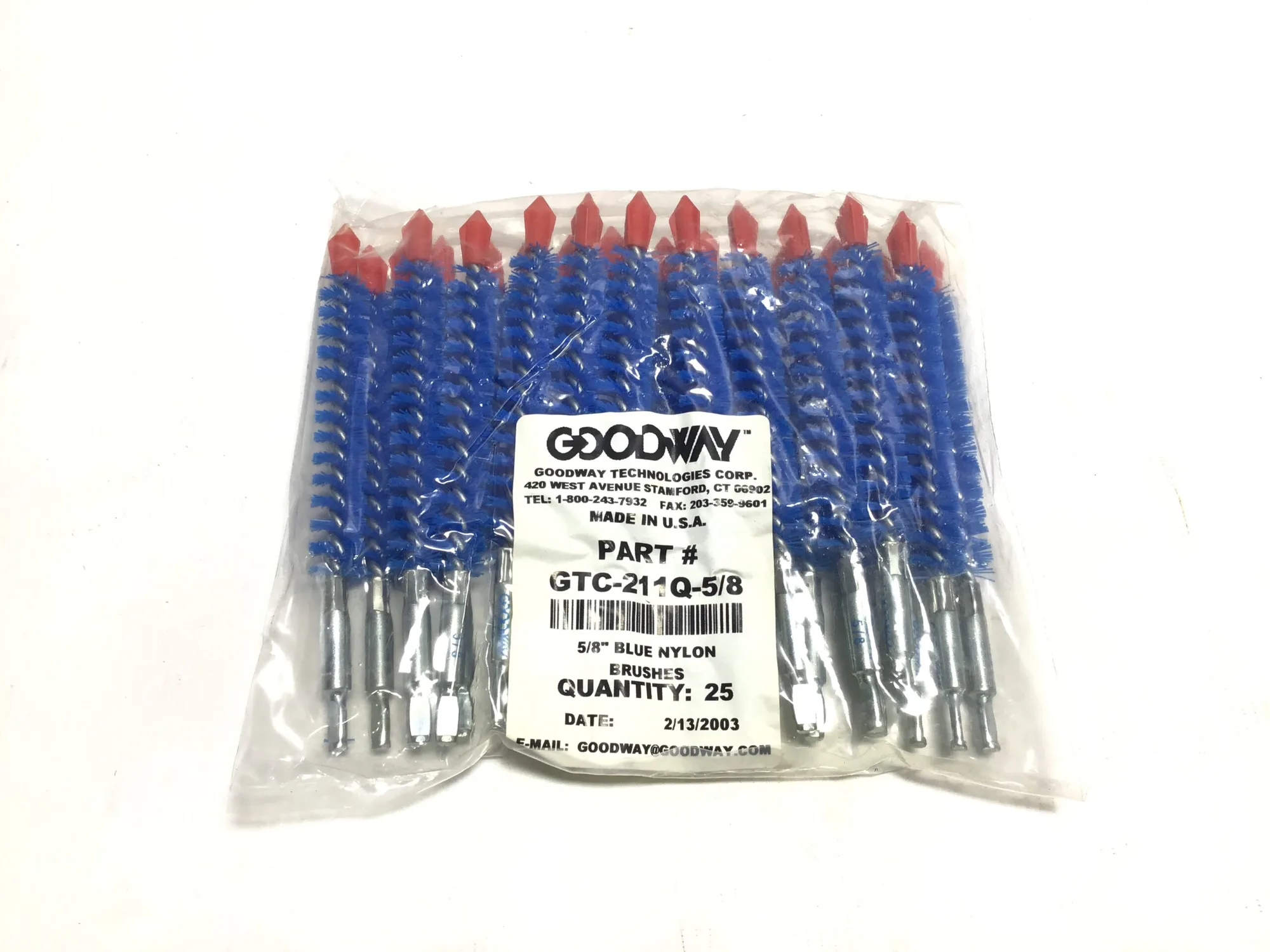 Goodway GTC-211Q Blue Nylon Cleaning Brushes 5/8″