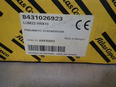 New | in-Stock ATLAS COPCO 8431026923 / LUM22 HRX10 Screw Drivers | HGR 24 #748981