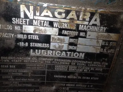 Used NIAGARA 710 Power Squaring Shears (Inch) Ohio US | HGR 24 #870769