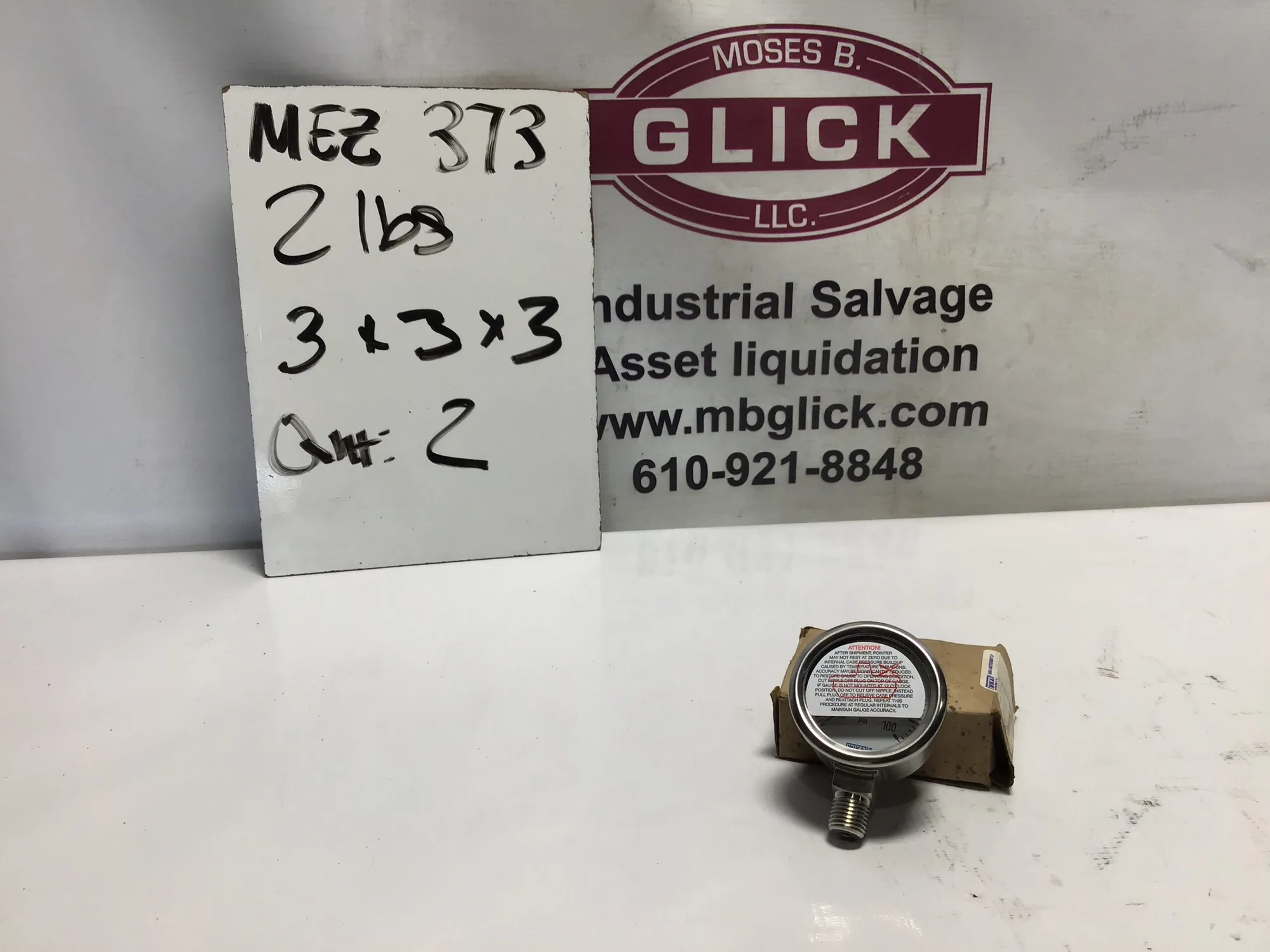 Wika 1/4″ NPT LM 100 PSI Type 232.53 2″ P/N 4222698 Pressure Gauge