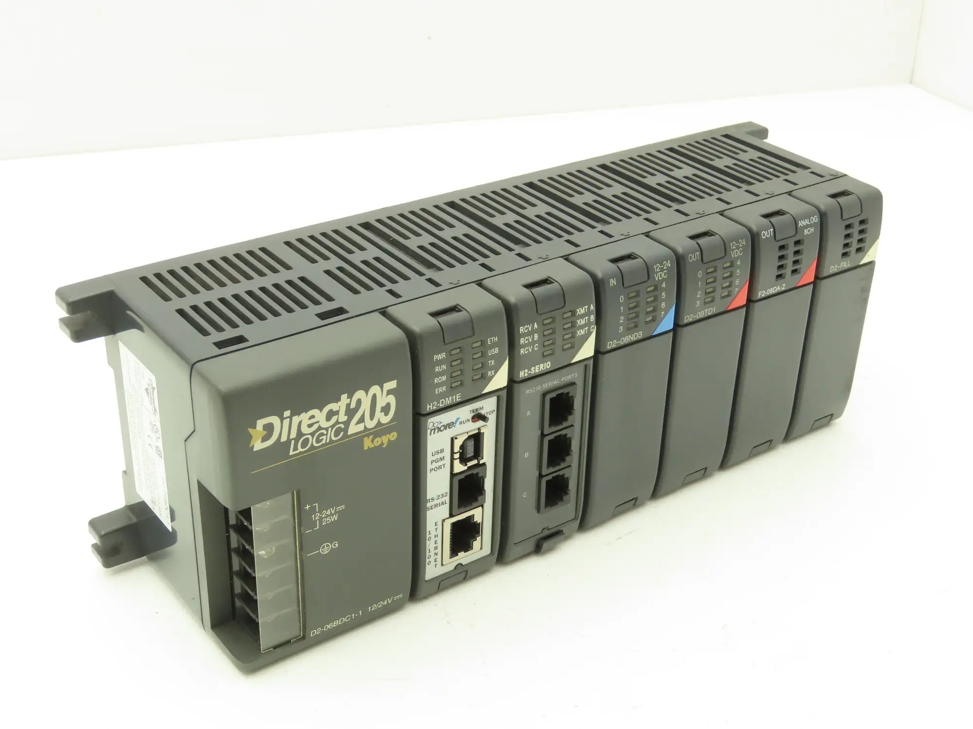 Koyo Direct Logic Do More PLC 6-Slot Rack w/H2 Programmable Controller & I/O