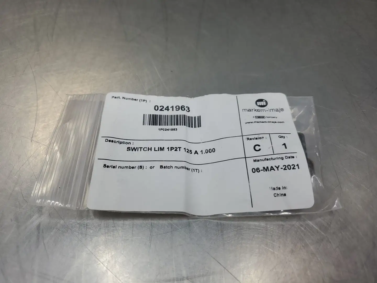 USED Markem-Imaje 0241963 Limit Switch, 1P2T 125A