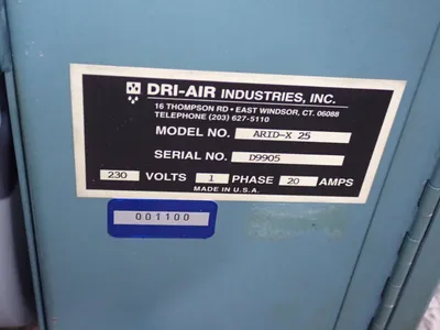 Used DRIAIR INDUSTRIES INC ARIDX 25 Misc Plastics Equipment Ohio US | HGR 24 #867202
