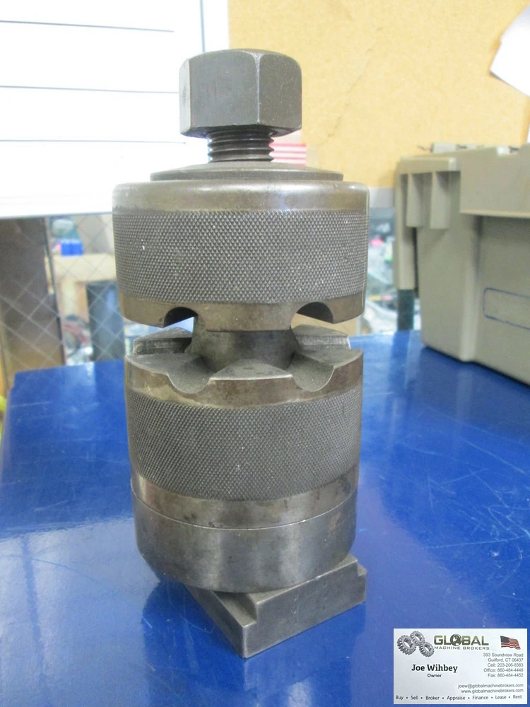 Lathe 6 Station Steel Construction Vertical Tool Post Holder W/2" T-Slot Mount