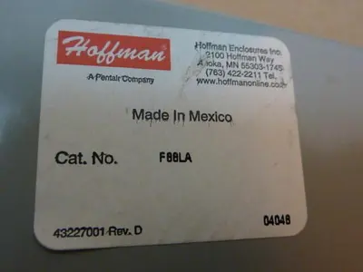 NEW HOFFMAN F88LA