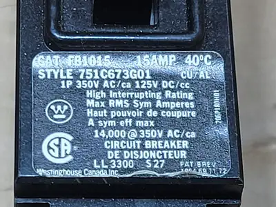 USED WESTINGHOUSE FB1015