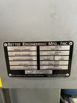 USED BETTER ENGINEERING 63000
