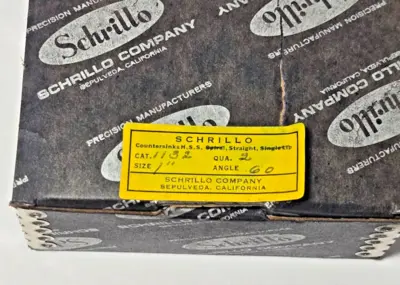Schrillo 1" High Speed Steel Countersink 60 Degree #1132 USA Lot of 2