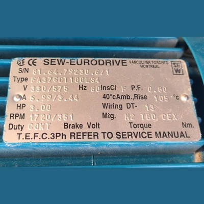 USED SEW-EURODRIVE FA376A