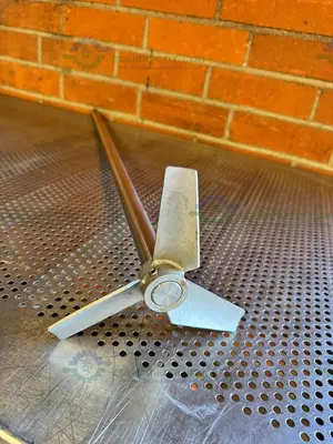 Used 39" STAINLESS STEEL MIXING SHAFT 1" DIAMETER W/ 7" IMPELLER Agitator Shaft California US | Equipment Lab #1413974