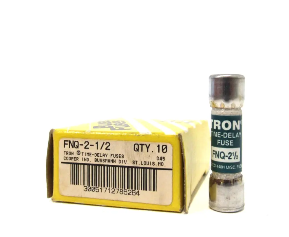 BOX OF 10 NEW BUSSMANN FNQ-2-1/2 FUSES FNQ212