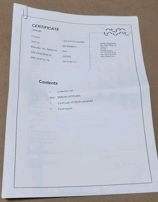 NEW Alfa Laval 9614304013