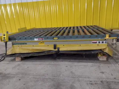3500 LB X 60" X 48" SOUTHWORTH MODEL #LS4-36 HYDRAULIC SCISSOR LIFT TABLE, 110V SINGLE PHASE: STOCK #20929
