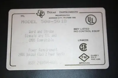 USED TEXAS INSTRUMENTS 500-5018