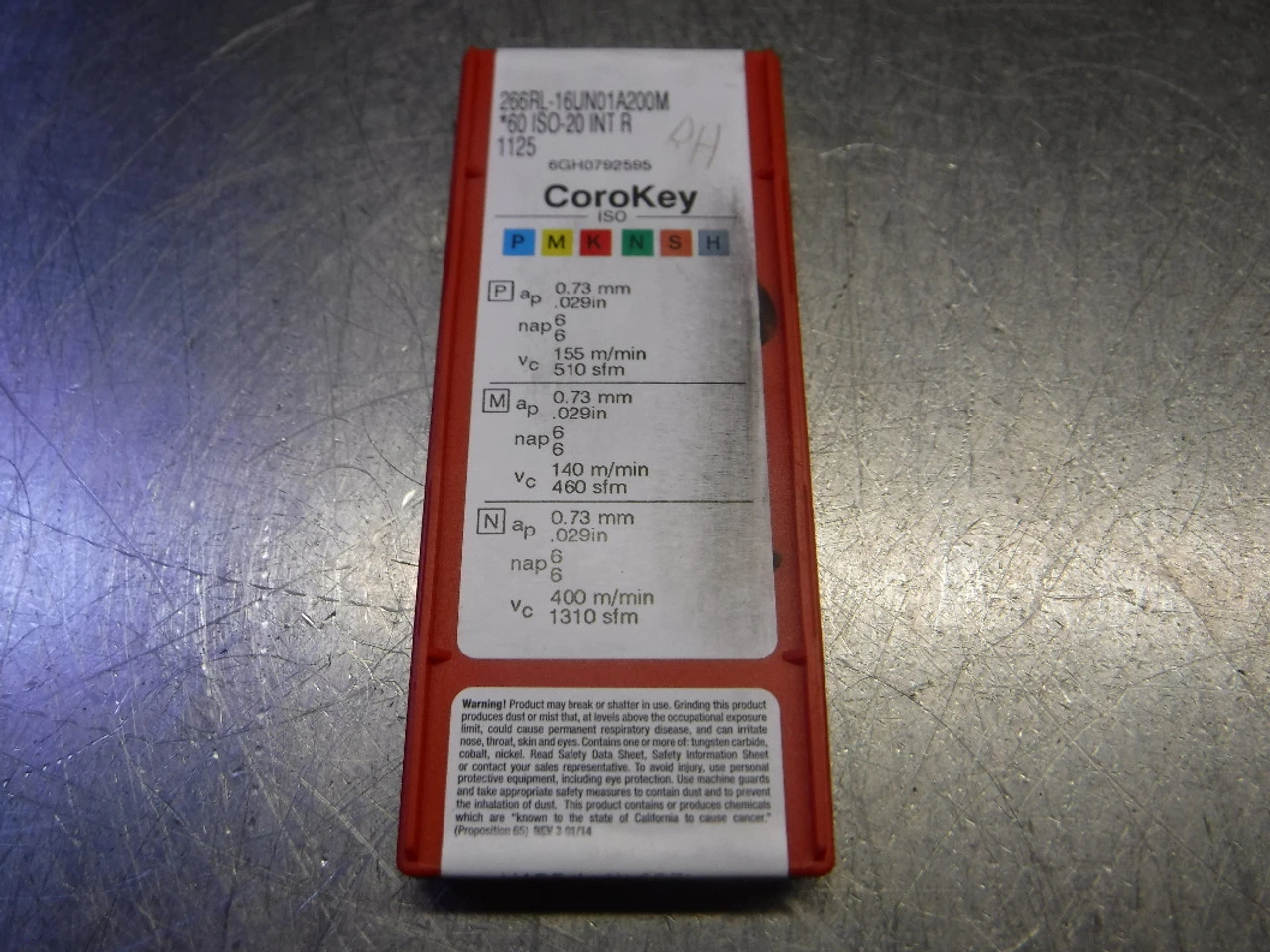 Sandvik Carbide Threading Inserts QTY10 266RL-16UN01A200M 1125 (LOC1382A)
